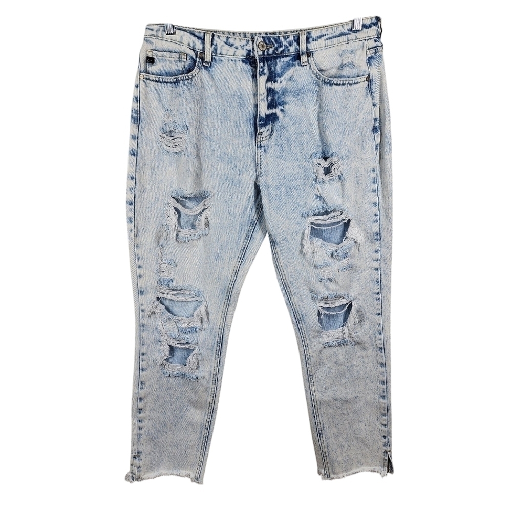 KANCAN 5 POCKET LIGHT WASH DENIM JEANS